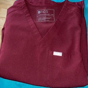 Figs Scrubs Burgundy XXS